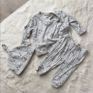 Gray Kids Pajama Set with Hat